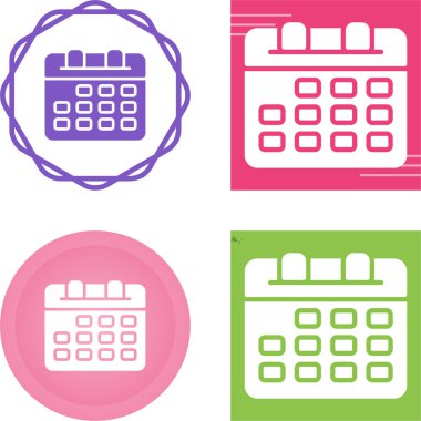 Takvim simgeleri vektör illüstrasyon tasarımı
