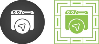 websitesi gezinme simgesi vektör illüstrasyonunu ayarla 