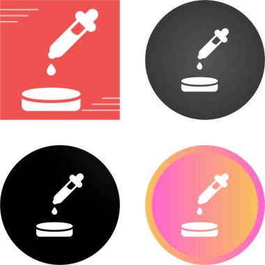 pipette simgeleri, web basit illüstrasyonu