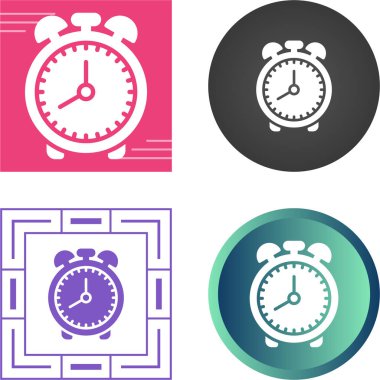 Alarm Saat simgeleri soyut arkaplanda izole edildi   