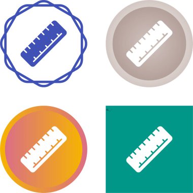 Düz cetvel ağ simgeleri, vektör illüstrasyonu