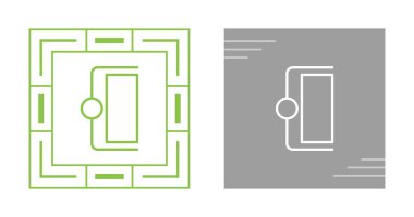 Tasarımlar bir daireye bağlı bir telefon gösteriyor, renkli bir grafikle..