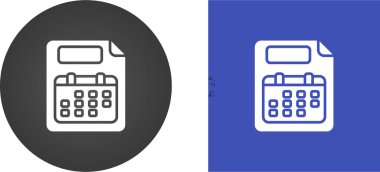 Takvim Icons set, vektör çizim