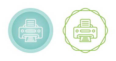 Yazıcı simgesinin vektör illüstrasyonu