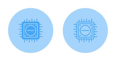 Beyaz arkaplanda izole edilmiş işlemci simgeleri için çip seti, vektör illüstrasyonu  