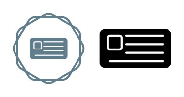 Kimlik kartı simgeleri ayarlandı, vektör illüstrasyonu