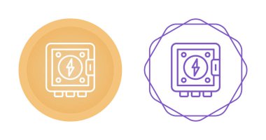 Elektrik panel simgelerinin vektör illüstrasyonu