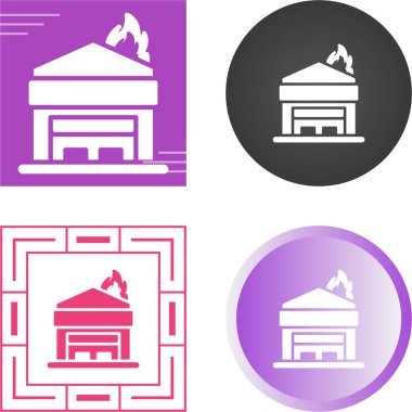 Alev ikonlu ev, yangın önleme veya acil durum uygulamaları için..