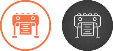 Yazıcı simgeleri beyaz arkaplanda izole edildi.