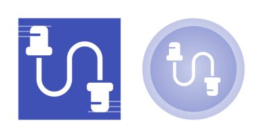 Kablo Etiketleri Vektör Simgeleri Ayarlandı 