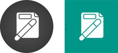 kalem ve vektör illüstrasyonlu belge basit tasarım