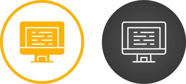 Bilgisayar web simge vektör çizim