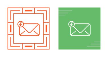 Moda Düz Tasarımda Zarf Simgesi Beyaz Arkaplanda İzole Edildi 