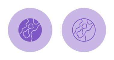 Beyaz arkaplanda yer çizgisi simgeleri ayarlandı