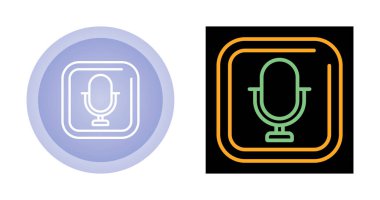 Beyaz arkaplanda mikrofon simgeleri seti