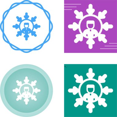 Kullanıcı Merkezileşimi simgeleri ayarlandı, vektör illüstrasyonu