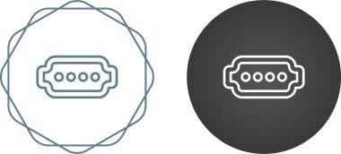 vga port simgeleri beyaz arkaplanda izole edildi.