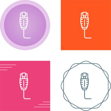 kablo simgeleri beyaz arkaplanda izole edildi