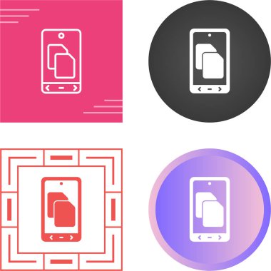 akıllı telefon simgeleri ayarlandı, vektör illüstrasyonu basit tasarım