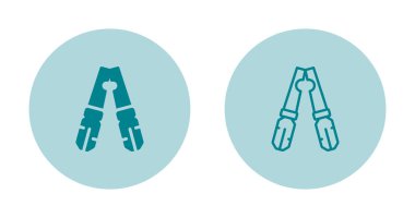 Kablo Crimper simgeleri seti, vektör illüstrasyonu basit tasarım