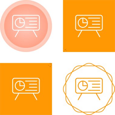 sunum web simgesi vektör illüstrasyonu