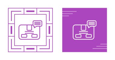 Parsel web simgesi vektör illüstrasyonu