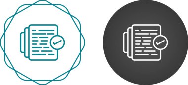 belge simgeleri ayarlandı, vektör illüstrasyonu basit tasarım