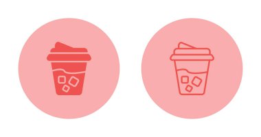 Paket kahve kupası ikonları hazır. Vektör, düz tasarım illüstrasyon 