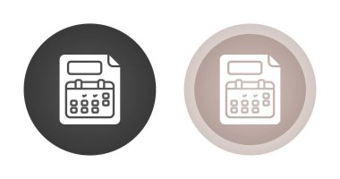 takvim simgelerine sahip belge, vektör illüstrasyonu basit tasarım