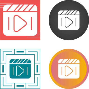 Düz Görüntü simgesinin vektör illüstrasyonu 