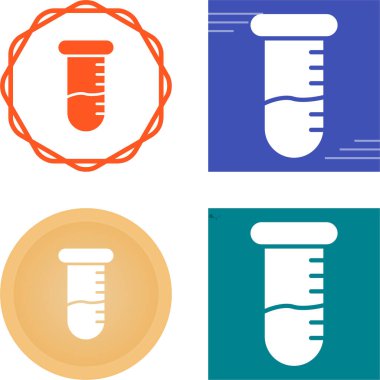 Bilimsel Araştırma Kullanımı için Kimya Laboratuvarı Malzeme Vektör Simgeleri, Test Tüpleri Sembolleri