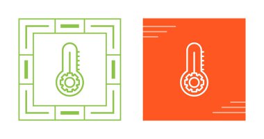 Beyaz arkaplanda termometre simgeleri ayarlandı