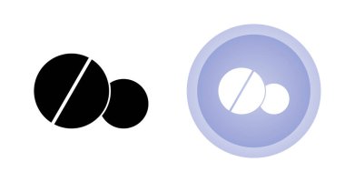 Düz stil haplar. İzole edilmiş arkaplanda tıbbi tabletler vektör illüstrasyonu. 