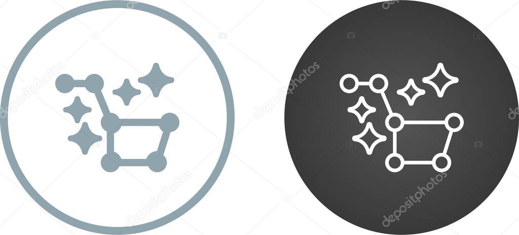 Vector illustration of the Constellation Ursa Major icon on white background