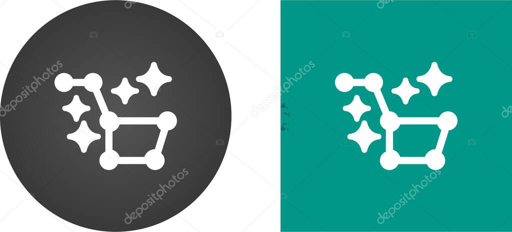 Vector illustration of the Constellation Ursa Major icon on white background
