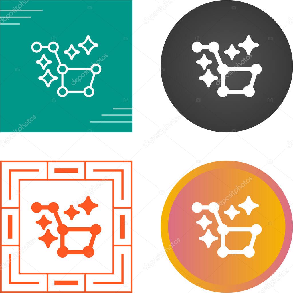 Vector illustration of the Constellation Ursa Major icon on white background