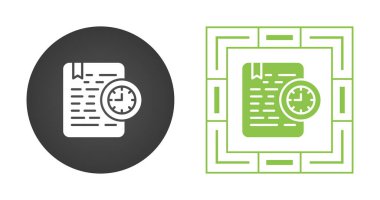 Belge Zamanaşımı simgeleri ayarlandı, vektör illüstrasyonu
