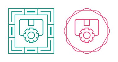 Parsel web simgesi vektör illüstrasyonu