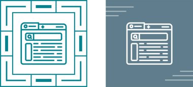 Web sayfası ikon vektör illüstrasyonu