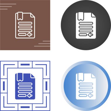 belge web simgesi vektör illüstrasyonu