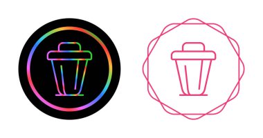 Çöp kutusu simgesinin vektör illüstrasyonu