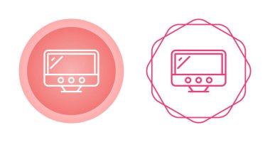 Beyaz arkaplanda izole edilmiş bilgisayar ekran simgeleri, vektör illüstrasyonu