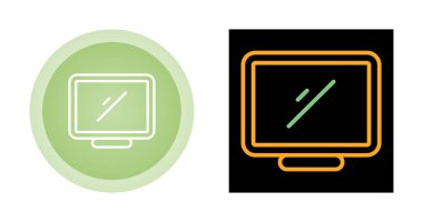 Bilgisayar web simgesi vektör illüstrasyonunu izle