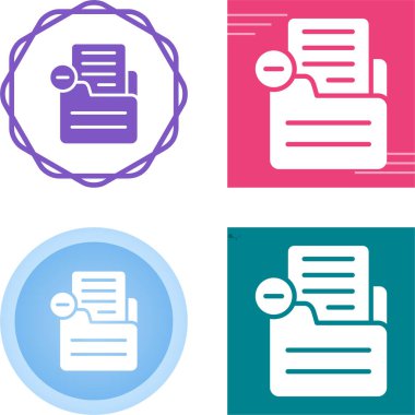 Belge simgeleri ve vektör illüstrasyonuna sahip dizin