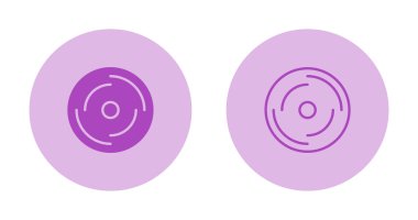 cd disk web simgesi vektör çizimi