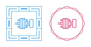Dvi simgeleri ayarlandı. Web basit illüstrasyonu