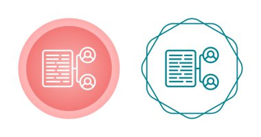 Belge paylaşım simgelerini gösteren iki dairesel simge