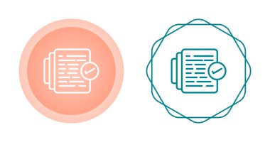 belge simgeleri ayarlandı, vektör illüstrasyonu basit tasarım