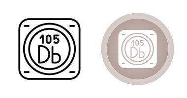 Kimyasal Element Web simgesi vektör çizimi