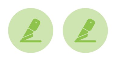 Beyaz arkaplanda ofis bıçakları seti, vektör illüstrasyonu                